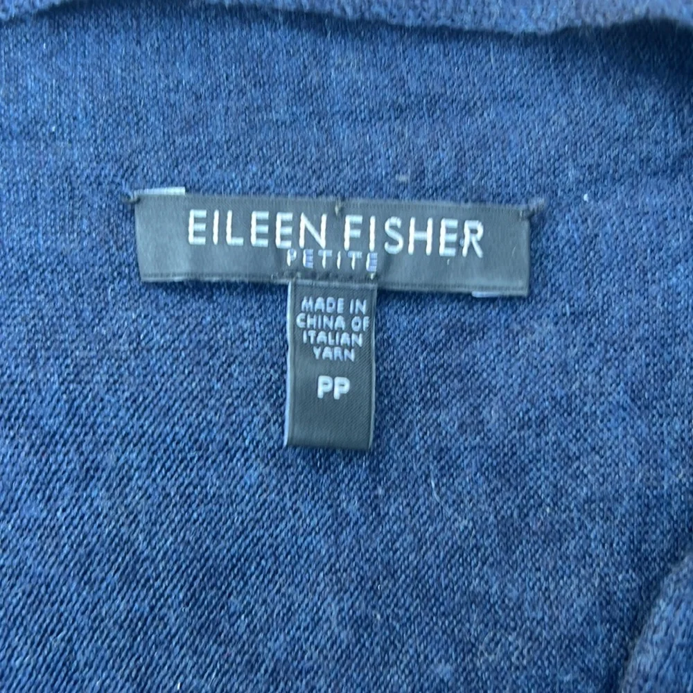 Eileen Fisher NWOT indigo 100% Marino wool classy lightweight long sleeve sz 2P - Picture 6 of 9
